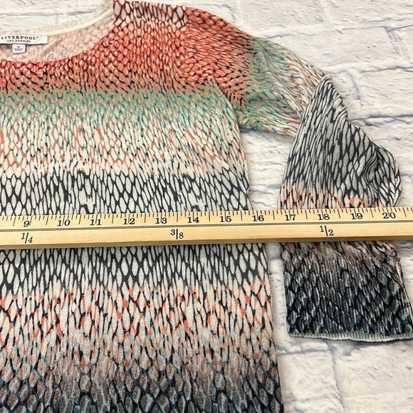 Liverpool L.A. ladies thin viscose blend pullover top hombre reptile print sz S. - Picture 7 of 9
